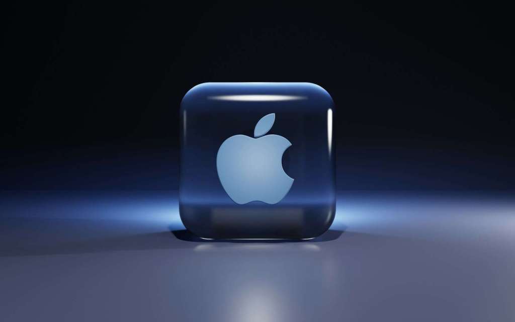 a blue glass with a white logo